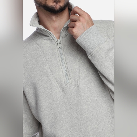 NWT Citizens of Humanity Sevilla Half Zip Sweatshirt Grey Size XXL Men's - Picture 2 of 16